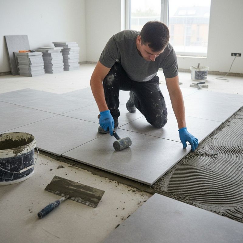 Slate Tile Floor Installation in Loudoun County, VA
